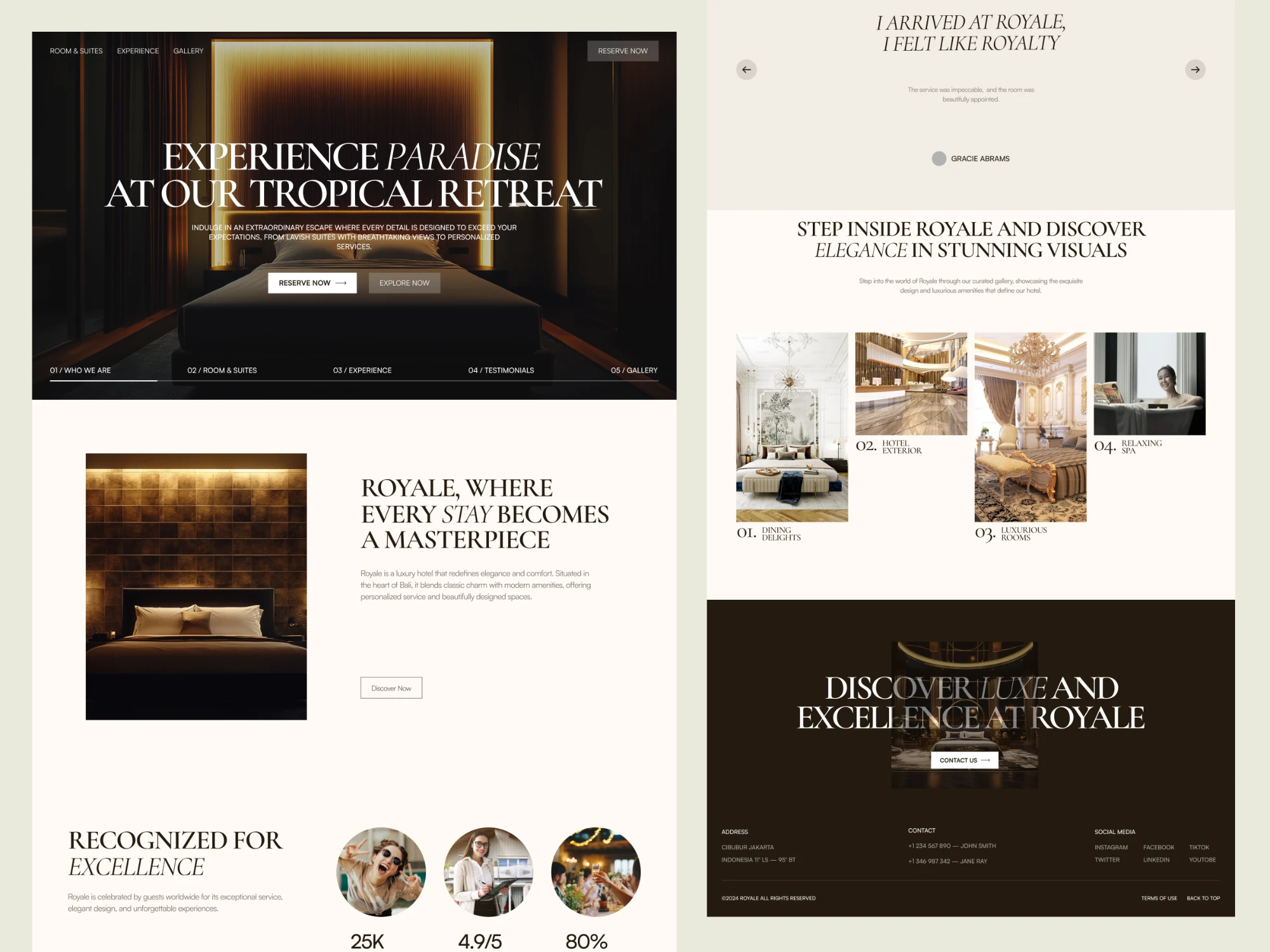 Royale Luxury Hotel design, screen 2
